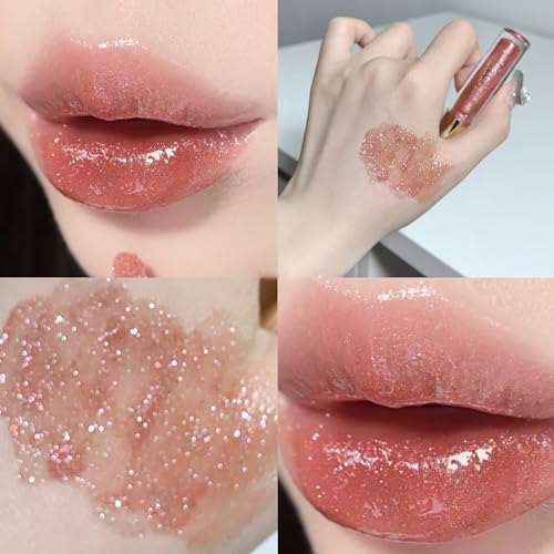 Shimmery Glitter Lip Gloss Set 5 Colors Hydrating Moisturizing