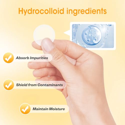 Pimple Patches for Face, 368 Counts 5 Sizes Large Patches, Hydrocolloid Blemishes Patch, Spot Dots Cover for Body, Chin, Cheek Zits & Blemish & Breakouts