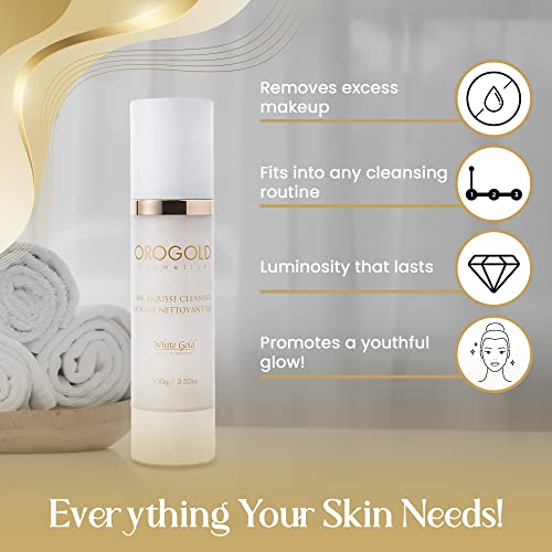 Orogold White Gold 24K Anti Aging Facial Cleanser - 100 Ml / 3.38 Fl. Oz.