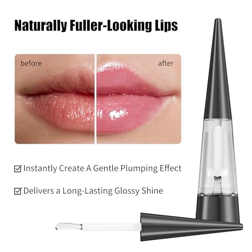W3W Natural Lip Plumper Gloss - Hydrating & Volumizing Oil