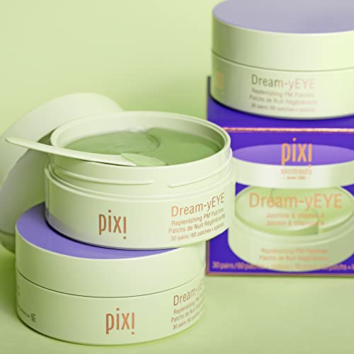 Pixi Beauty Dream-yEYE Calming Hydrogel Under Eye Patches | Vitamin A and Jasminie Help Hydrate and Smooth Under Eyes | 30 pairs / 60 Patches