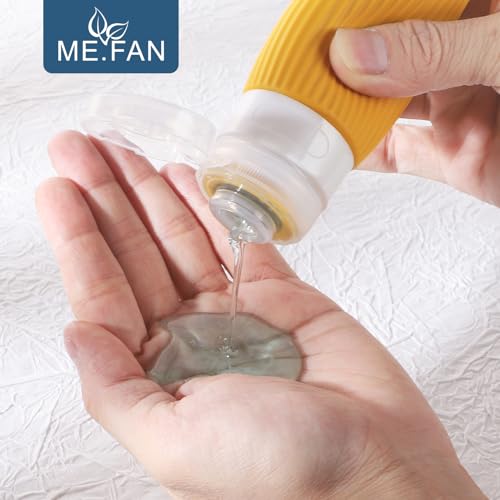 ME.FAN TSA Approved 3oz Silicone Travel Bottles - Leak-Proof, 4 Pack