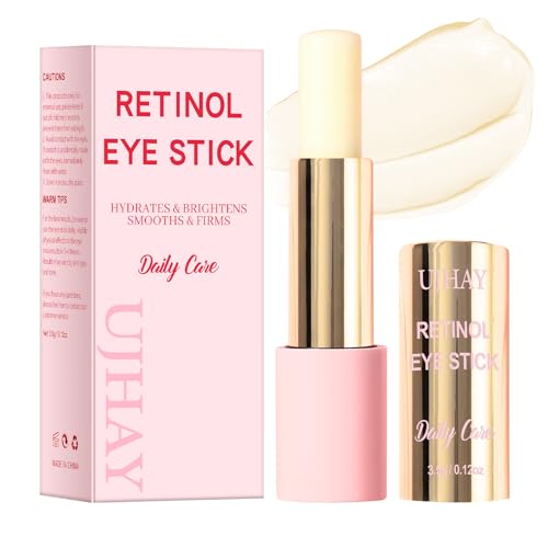 Retinol Eye Stick with Caffeine & Vitamin C - Anti-Aging Under-Eye Balm for Dark Circles & Puffiness