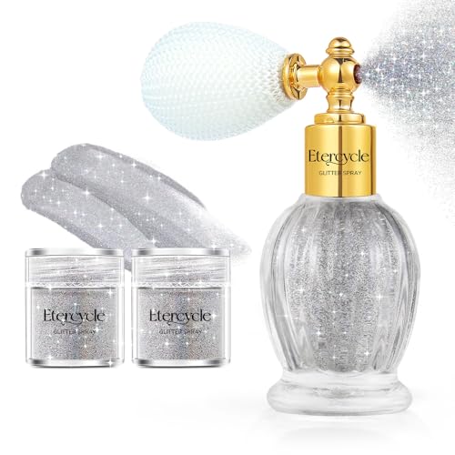 Etercycle Silver Body Glitter Spray - Face & Hair Shimmer