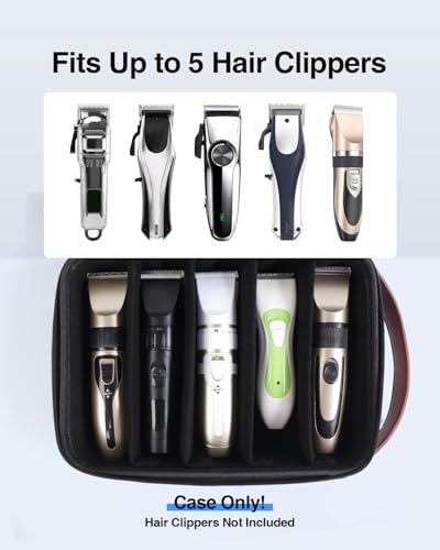 Luxtude Large Blue Barber Travel Case for Clippers & Grooming Supplies