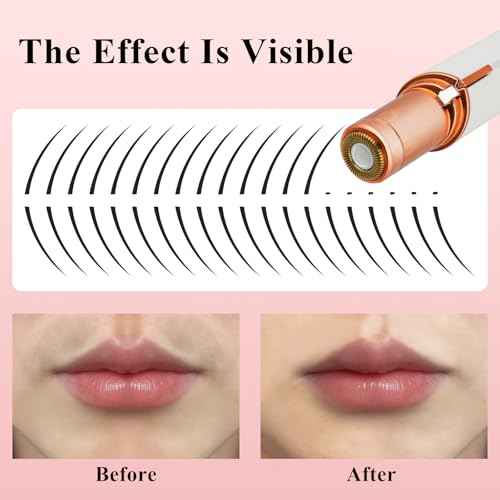 Facial Hair Removal for Women Men£¬Electric Painless Hair Removal Device Included 2 x Replacement Heads£¬USB Rechargeable Lady Womens Face Shaver with LED Light for Lip,Chin,Arms (Multicolor)