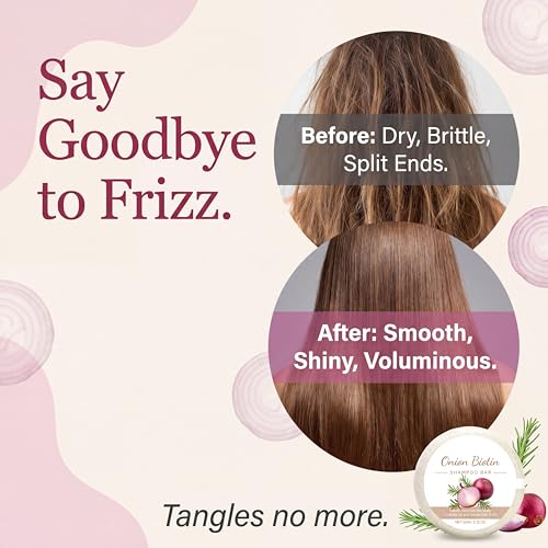 2 Pack Onion Biotin Rosemary Shampoo Bar for Hair Growth