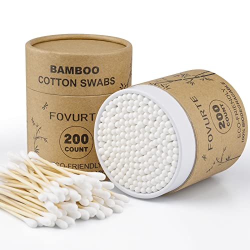 Bamboo Cotton Swabs 400 Count - Organic Natural Ear Sticks