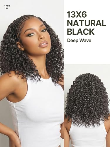 Frodio 13x6 Cornrow Braided Wig for Black Women - 12 Inches