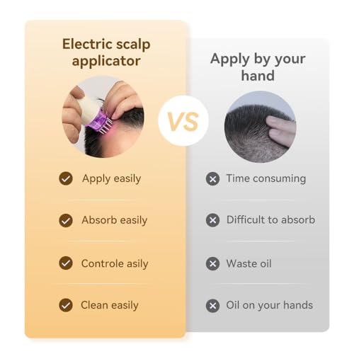 Electric Hair Oil Applicator & Scalp Massager 2-in-1