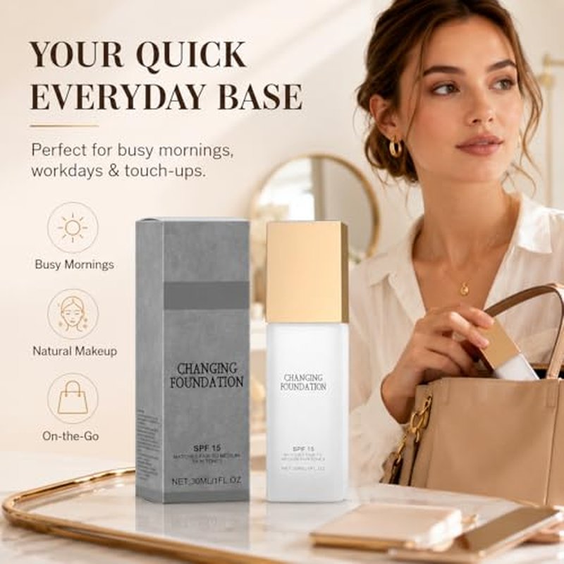 Color Changing Foundation with SPF 15 - Lightweight Hydrating Formula