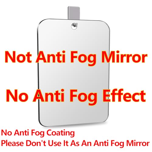 Shatterproof Shower Mirror 11x8 Handheld & Wall Mount