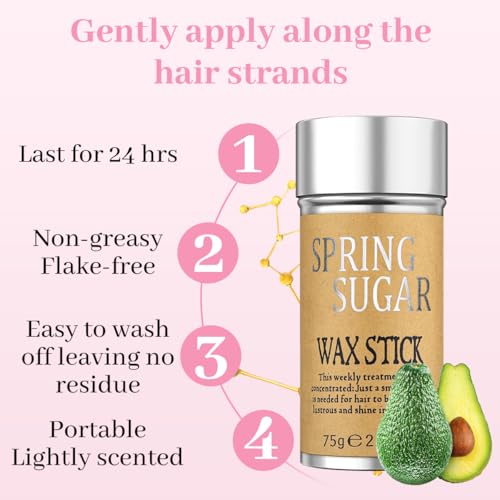 Hair Wax Stick Set with Edge Brush & Styling Combs