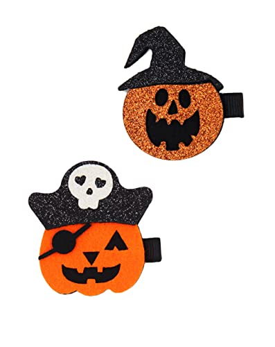 Baby Halloween Hair Clips Pumpkin Hairpins Halloween Hairgrips Kids Barrette JHH10 (2 Pcs-A2)