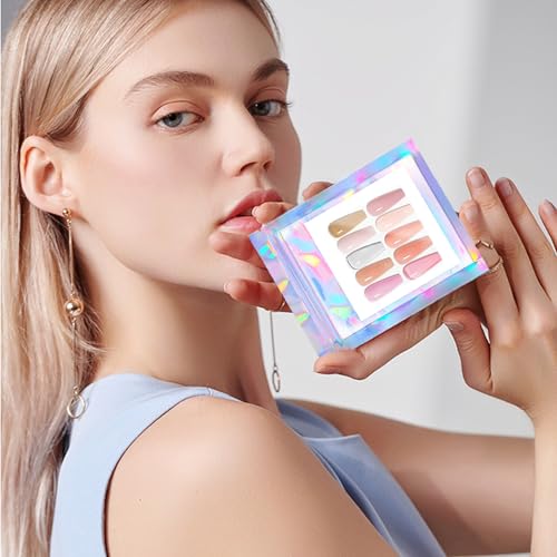 Press On Nail Packaging Bags Set - 100PCS Holographic with Cardboard