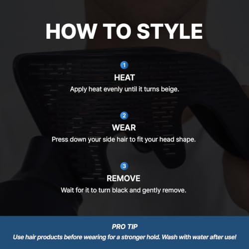 FORBEAUT DropSet Heat-Activated Side Hair Flattener for Men, No