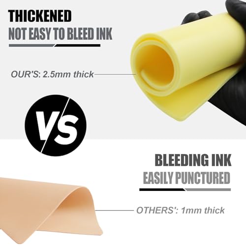 Autdor 2.5MM Tattoo Practice Skin - 5Pcs Double Sided