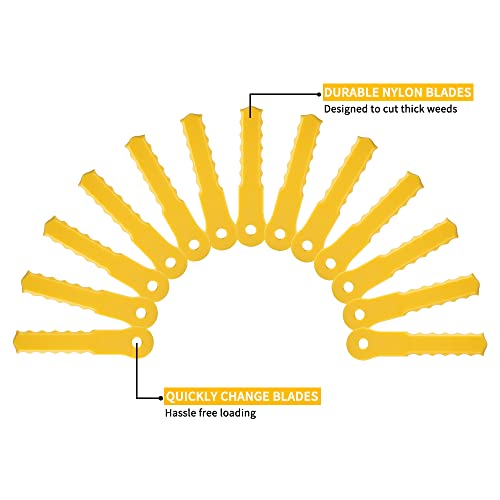 30Pc Nylon Trimmer Blades for Weed Warrior & PivoTrim Heads