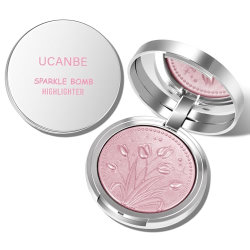 UCANBE Sparkle Bomb Baked Highlighter Powder - Rose Glow