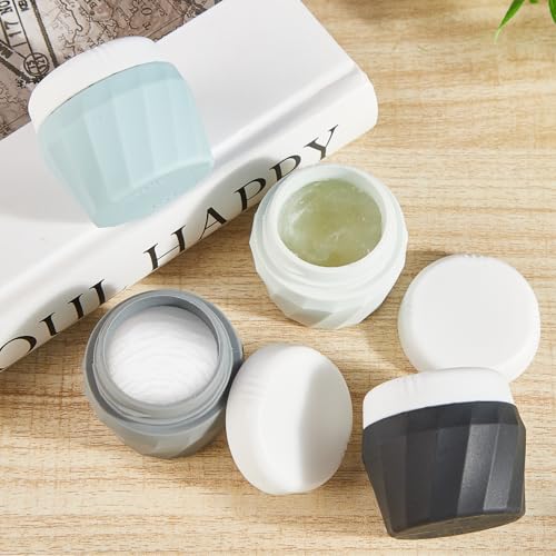Silevoler Travel Containers for Toiletries - 4 Pack Silicone Jars
