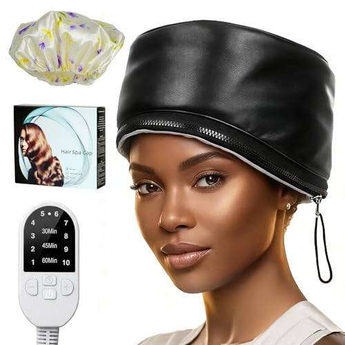 Heated Hair Cap with 10 Heat Levels for Deep Conditioning