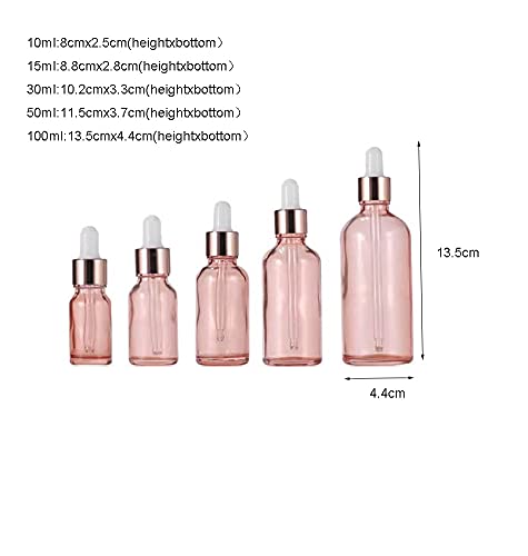 4-Pack Glass Dropper Bottles 15ml Essential Oil Containers