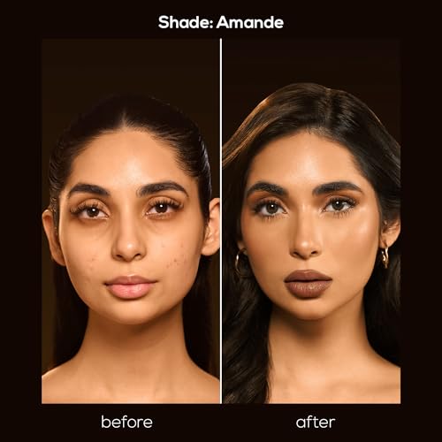 RENEE Pro Hd 3-In-1 Compact - Amande, Works As Compact Powder, Concealer & Foundation, Spf 20, Matte Finish, High Coverage - Enriched With Vitamin E, C & Aloe Vera All, Beige