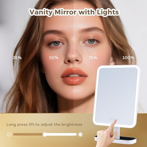 VORREMIRR Hollywood Vanity Mirror with Lights - 15"x12" Dimmable LED Makeup Mirror
