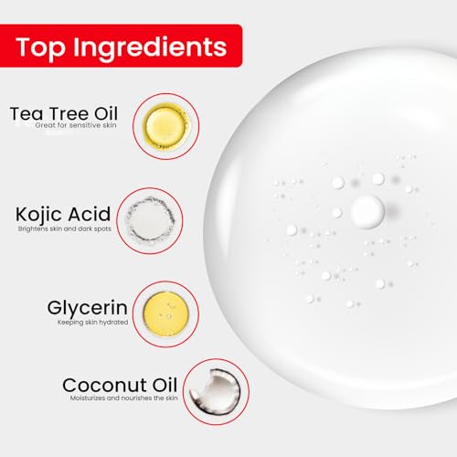 Kojie San Skin Brightening Soap - Bundle Pack - Original Kojic Acid, Dark Spot Remover Bar Soap with Coconut & Tea Tree Oil, 65g x 24 Bars