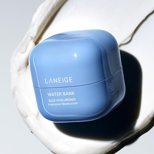 LANEIGE Water Bank Blue Hyaluronic Intensive Moisturizer Mini with Peptides + Squalane: Eczema-Prone Skin, Barrier-Boosting, Nourish, Dryness