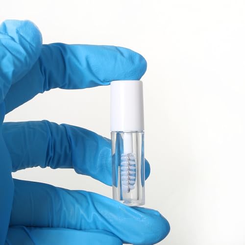 COSIDEA 52pcs 0.8ml White Empty mini mascara tubes with wand for castor oil 1ml eyelash serum tube packing sample size containers
