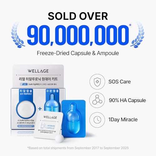WELLAGE Real Hyaluronic Acid Hydration Kit - 7 Ampoules