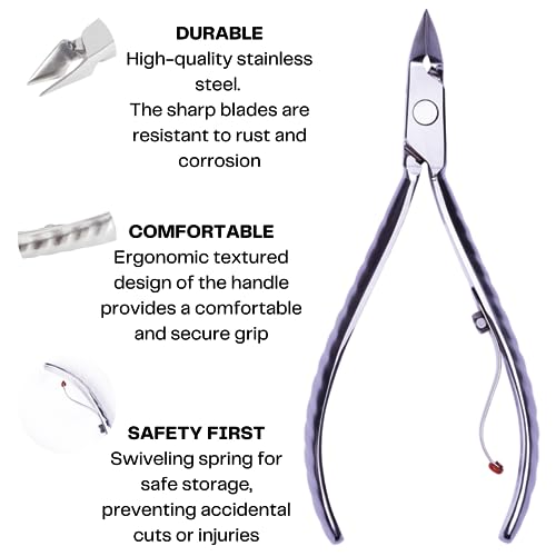 Mundial Professional Stainless Steel Cuticle Nipper 3-Piece Manicure Set