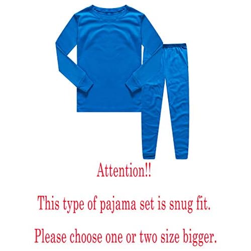 Family Feeling Kids & Toddler Boys Pajamas 2 Piece Pjs Set 100% Cotton Sleepwear