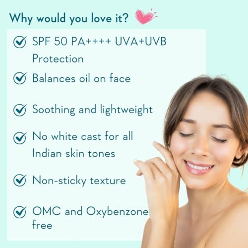 WishCare 5% Niacinamide Oil Balance Fluid Sunscreen SPF 50 PA++++ - Lightweight Matte Sunscreen SPF 50 for Oily Skin & No White Cast 50g