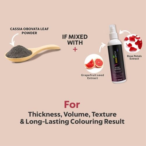 Mina ibrow Hair Color |Natural Spot coloring Hair Tinting Powder, Water and Smudge Proof | No Ammonia, No Lead with 100% Gray Converge | Black Tint kit | Upto 30 Applications.