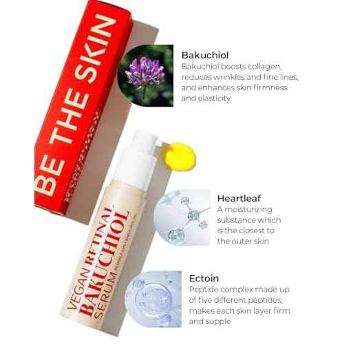 BE THE SKIN Vegan Retinal Bakuchiol Serum - Anti Aging Face Serum for Lines, Wrinkles, Pores - Gentle Skincare for Day & Night - Hypoallergenic, Korean Skincare, 0.68 oz.