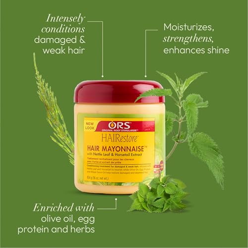 ORS HAIRestore Hair Mayonnaise with Nettle Leaf and Horsetail Extract 16 Ounce (Pack of 2)