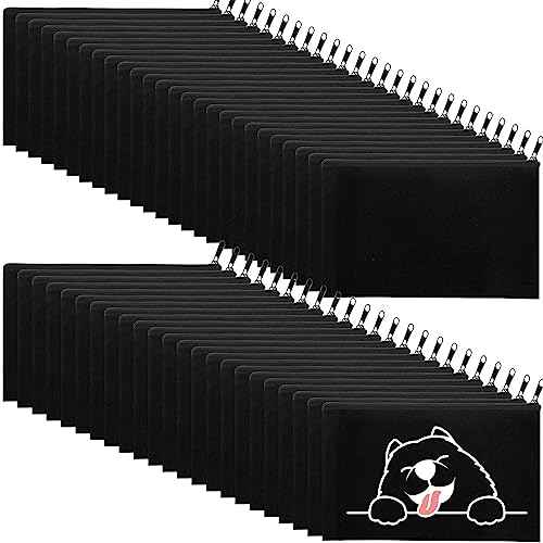 Fainne 100 Pack Canvas Makeup Bags Bulk 7.1 x 4.3 Inch Blank DIY Craft Canvas Pencil Pouch Pencil Case Multi Purpose Travel Toiletry Zipper Pouch Cosmetic Bags for Stationary Storage(Black)
