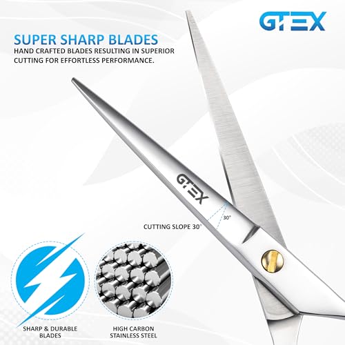 GTEX 6.5 Inch Professional Hair Cutting Scissors & Barber Shears Set
