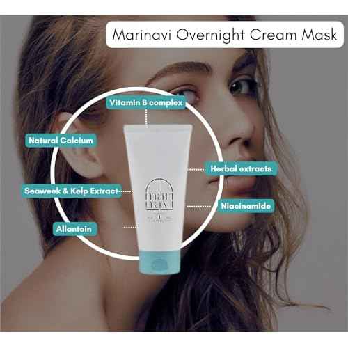 Marinavi - Sleeping Overnight Cream for Skin care - Anti-Aging Overnight Cream - Natural Skincare - Overnight Face Mask - Anti-Wrinkle Skincare - Hydrating, Soothing, & Healing
