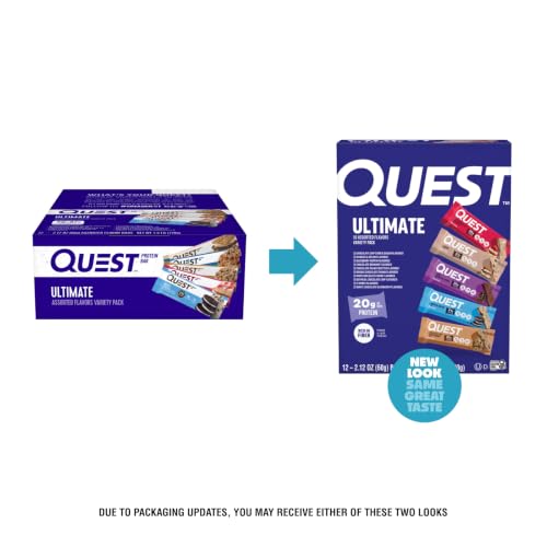 Quest Protein Bars Variety Pack, 12 Count - High Protein, Low Carb
