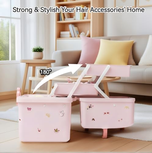 Pulseplay 3-Layer Hair Accessories Organizer Box for Girls
