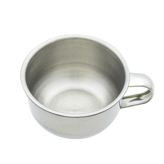 lasenersm 1 Piece Stainless Steel Shaving Soap Bowl with Handle Shaving Soap Mug Bowl Shaving Bowl Shaving Foam Bowl Shaving Cream Bowl For Men, 3.46 x 1.97 Inches, Silver