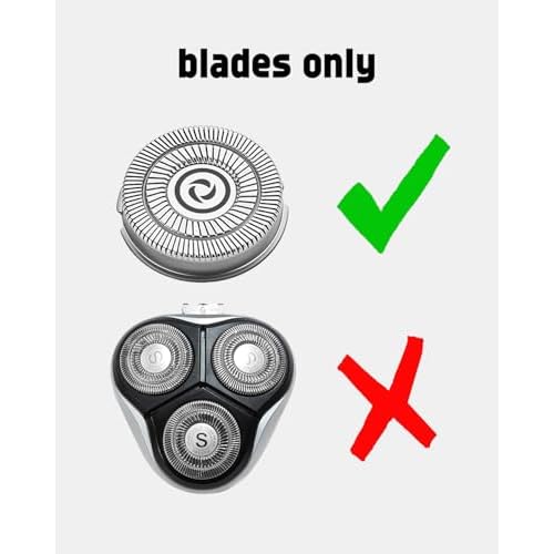 9 Pack Electric Razor Replacement Blades Compatible with rategist Electric Shaver Blades rategist Replacement Blades for rategist Rechargeable Electric Shaver WD-787, 2 Cleaning Brush