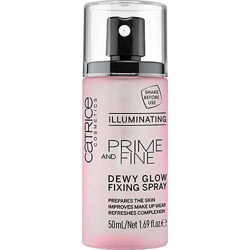 Catrice | Prime & Fine Illuminating Dewy Glow Spray & Perfector Poreless Primer Bundle | Full Coverage Makeup | Vegan & Cruelty Free