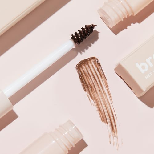 ColourPop Lightweight Brow Gel - Flexible Clear Eyebrow Gel to Shape & Define Brows - Comfortable, Non-Drying Formula to Help Naturally Shape & Set - Dark Brown (0.11 oz)