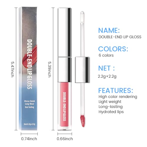 2-in-1 Matte Liquid Lipstick & Clear Lip Gloss 24H Waterproof
