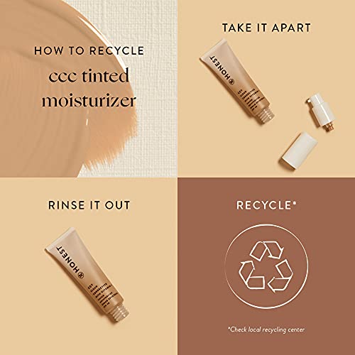 Honest Beauty CCC Clean Corrective with Vitamin C Tinted Moisturizer | Mineral SPF 30 | Vegan + Cruelty Free | Tundra Fair, 1 fl oz