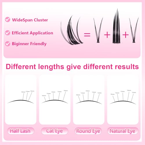 Fairy Lash Clusters C Curl Invisible Band Eyelashes
